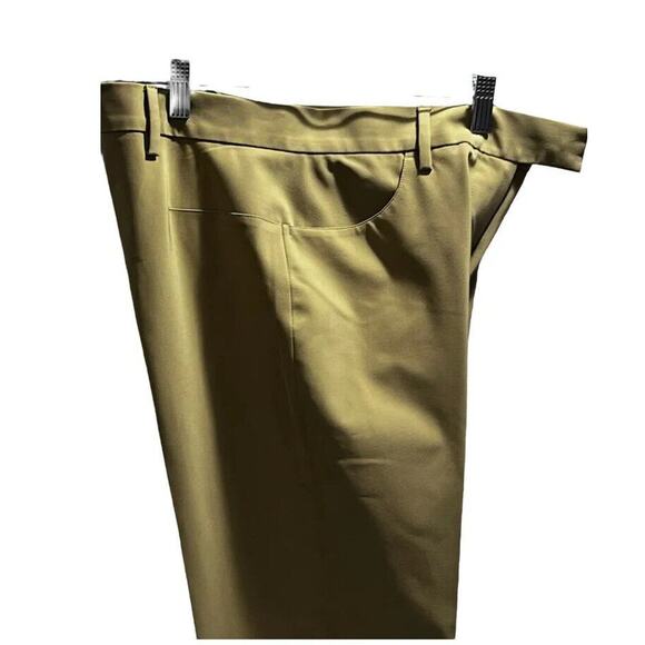 Prada Khaki Dress Size US 2-4 Flat Front Pockets Italy technostretch Trouser - Picture 9 of 15
